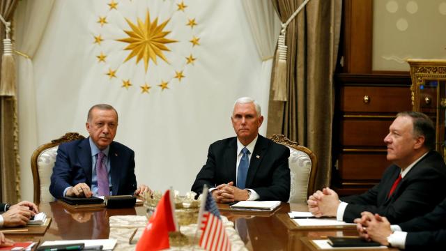 Erdogan y Pence este jueves en Ankara