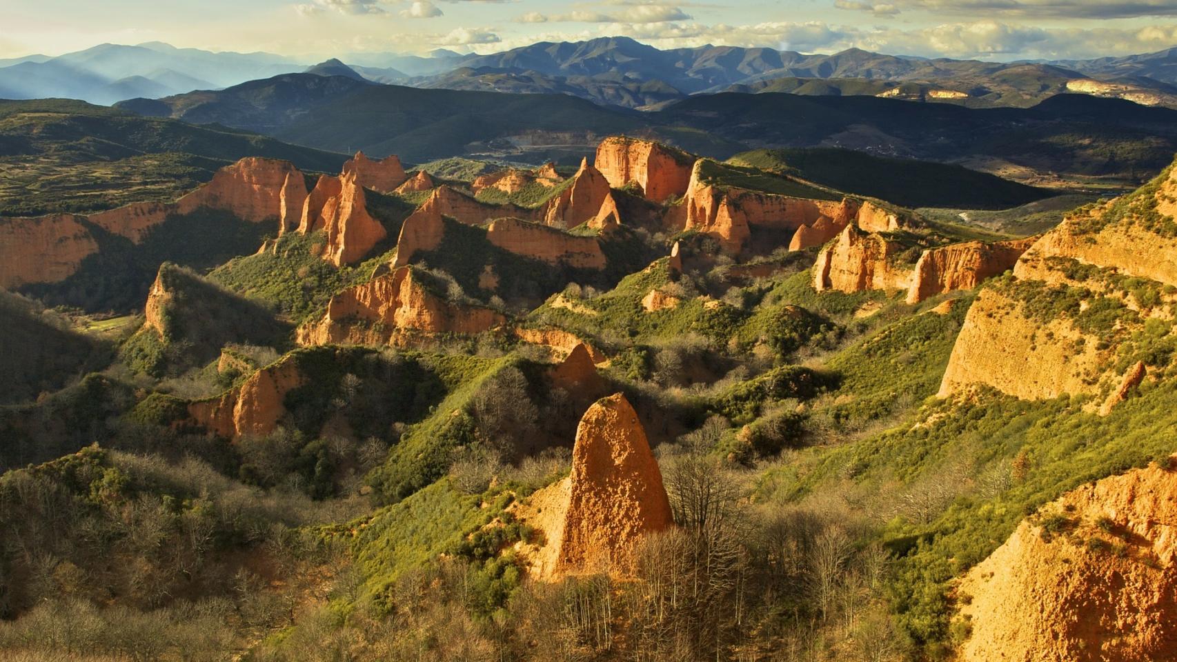 Monumento Natural de Las Médulas, nombrado también Patrimonio de la Humanidad por la Unesco.