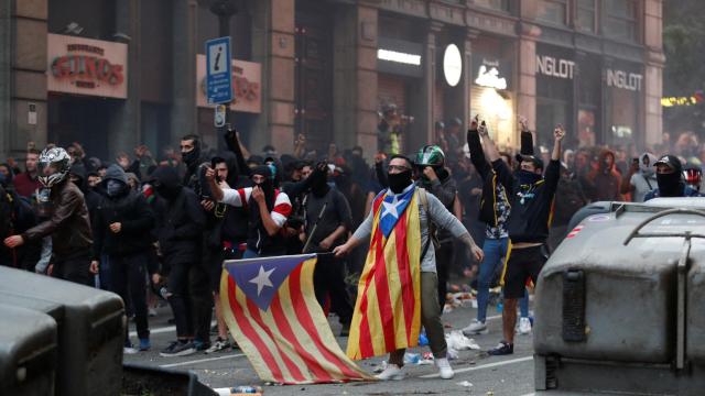 Disturbios en Barcelona.