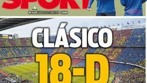 La portada de Sport (19/10/2019)