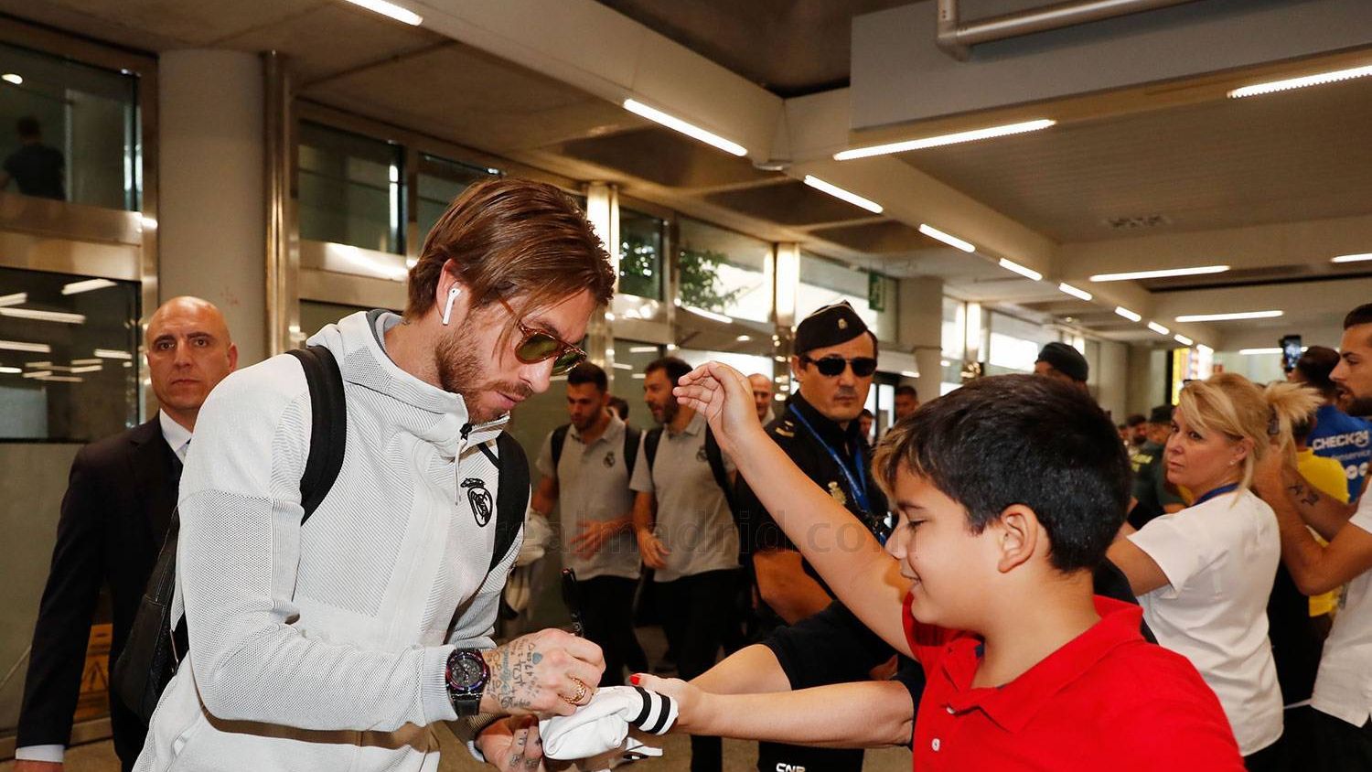 Ramos en la llegada a Palma