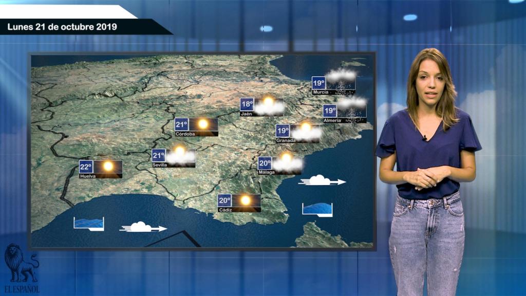 Fotograma de la predicción del tiempo de este lunes.