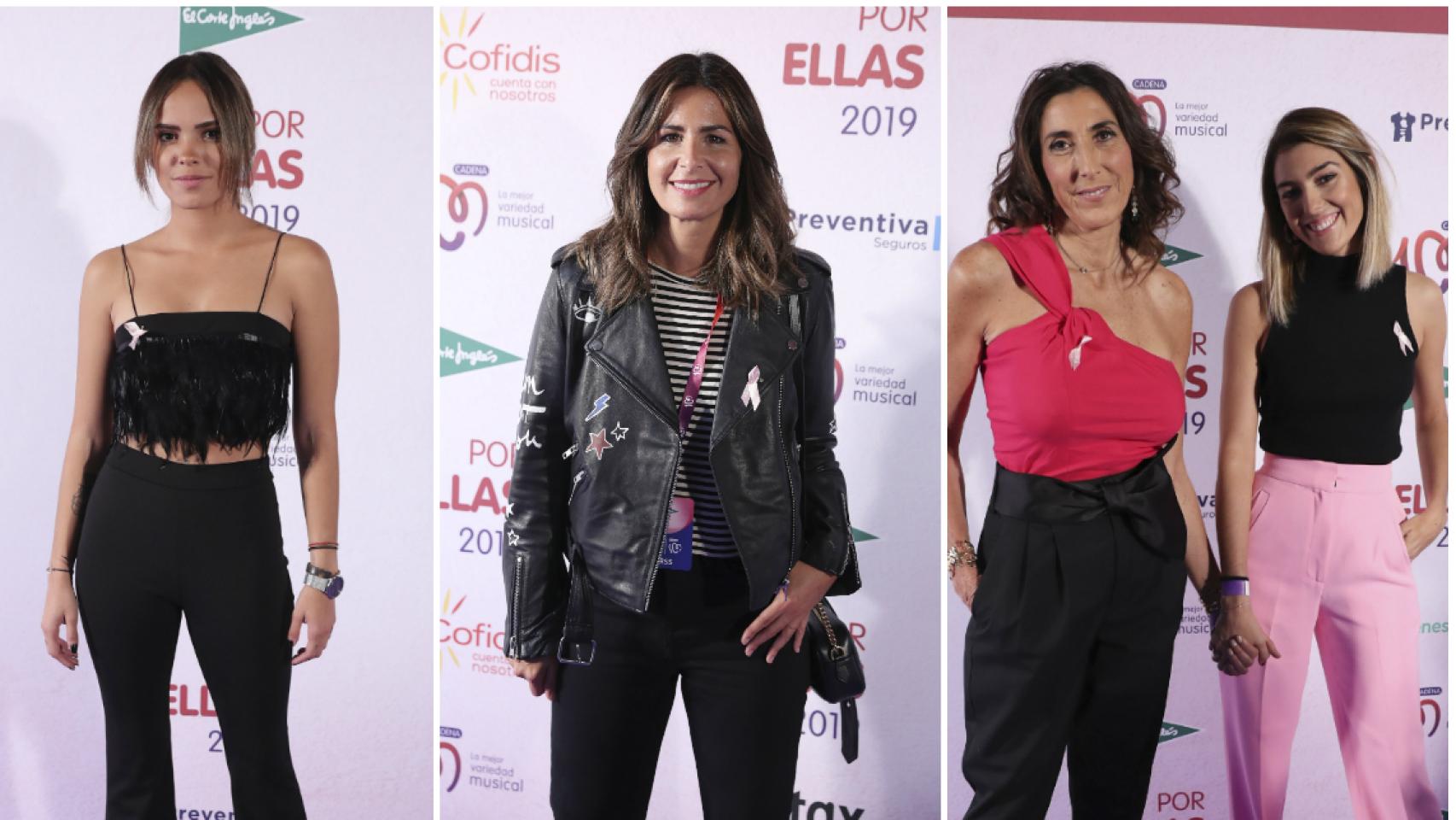 Gloria Camila, Nuria Roca, Paz Padilla y su hija, Ana Ferrer, en el concierto 'Por ellas'.
