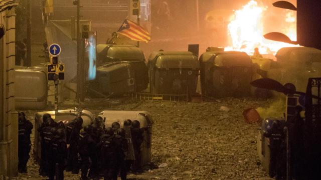Disturbios en Barcelona tras la sentencia del procés, en octubre de 2019.