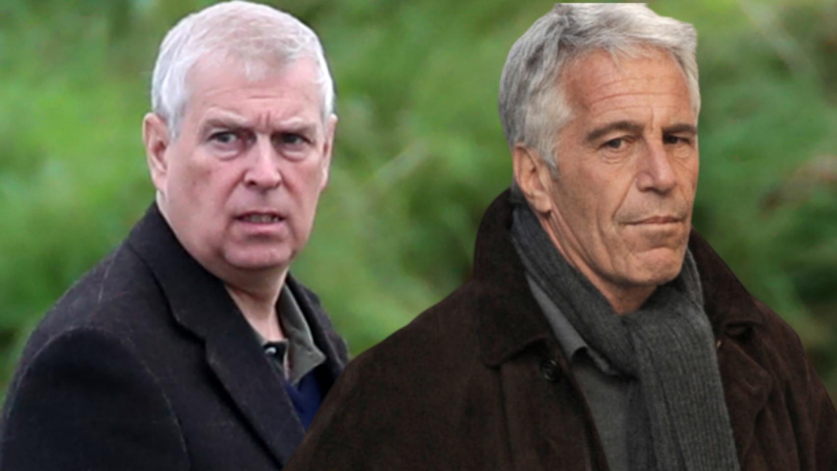 El príncipe Andrés de York en un montaje de JALEOS junto a Jeffrey Epstein.