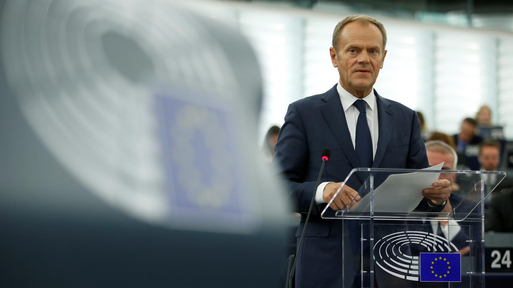 Donald Tusk, en la Eurocámara.