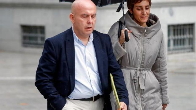 Gonzalo Boye Tusset a su llegada a la Audiencia Nacional para declarar.