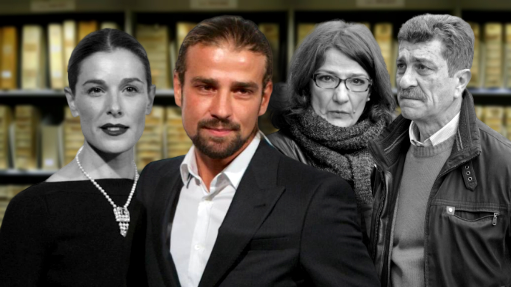 Raquel Sánchez Silva, Mario Biondo, Santina y Giuseppe Biondo.