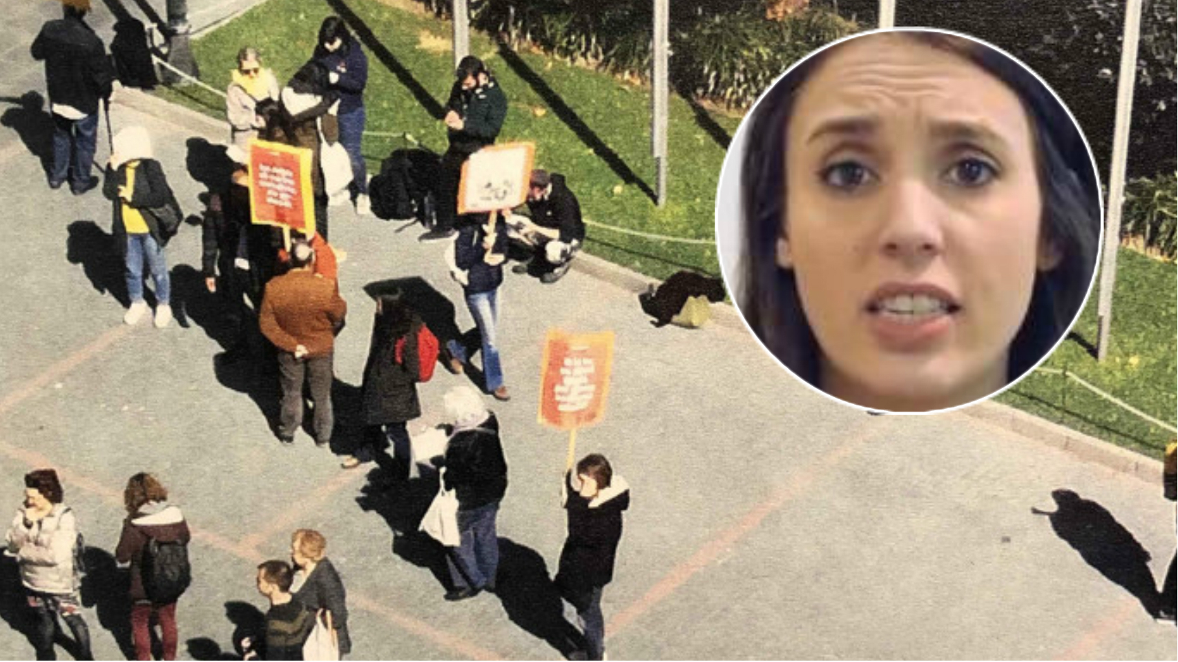 El sindicato organizó varios escraches frente al trabajo de Esther.