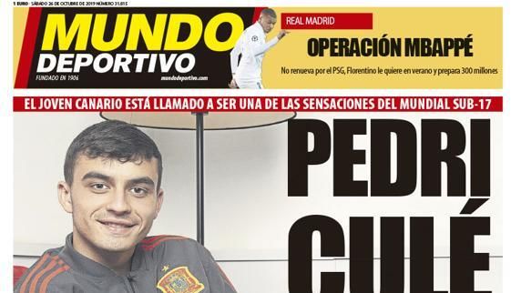 La portada del diario Mundo Deportivo (26/10/2019)