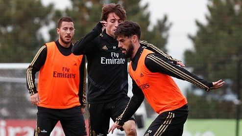 Isco se entrena con el Real Madrid en Valdebebas