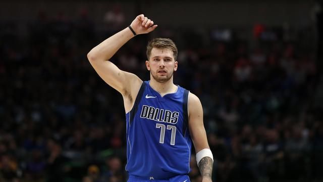 Luka Doncic en el partido ante Portland