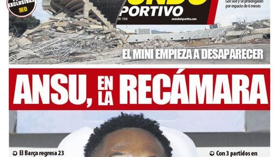 Portada Mundo Deportivo (29:10:2019)