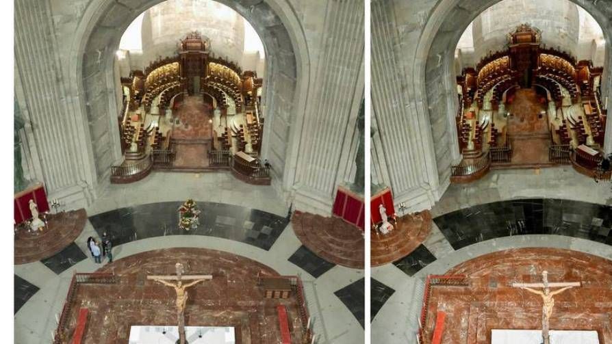 La basílica del Valle de los Caídos antes y después de la exhumación de Franco