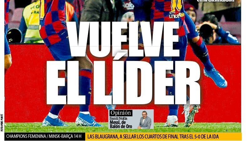 Portada Mundo Deportivo (30/10/19)