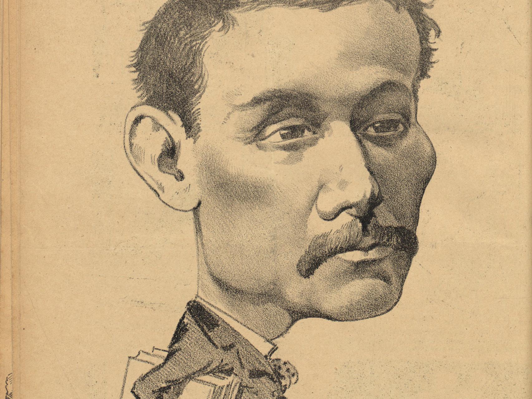 Caricatura de Galdós.