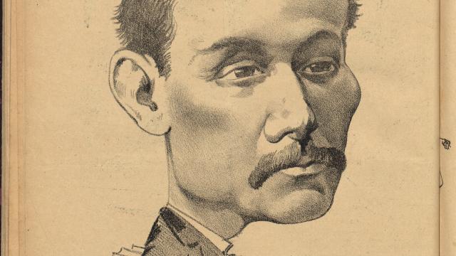 Caricatura de Galdós.