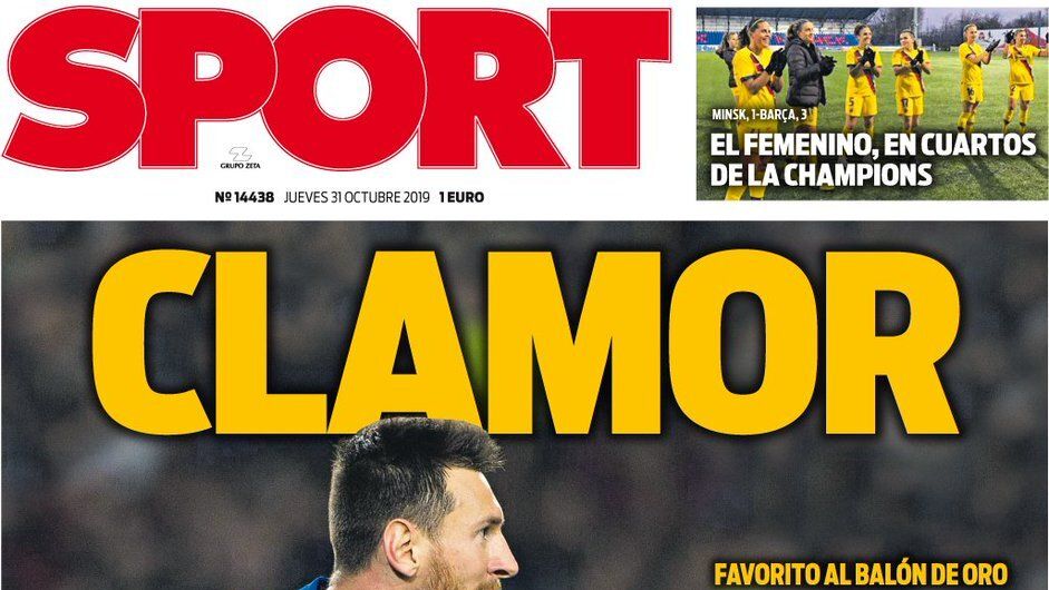 Portada Sport (31/10/19)