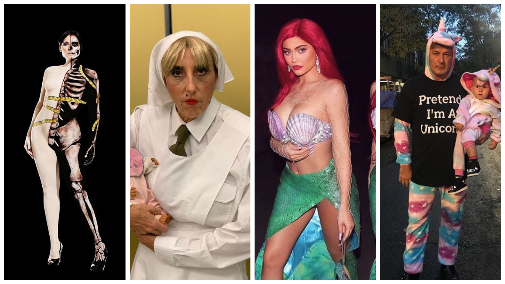 Montaje de JALEOS con algunos famosos disfrazados en Halloween.