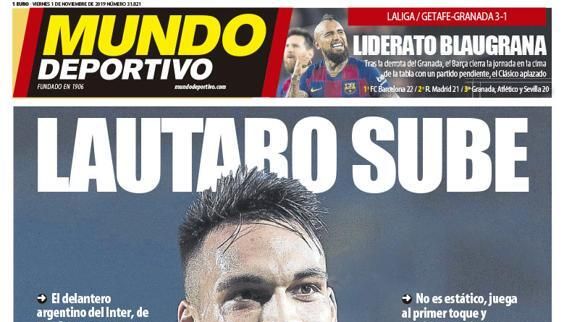 Portada Mundo Deportivo (01/11/19)