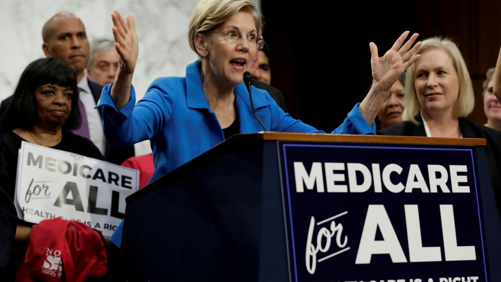 La candidata demócrata Elisabeth Warren.