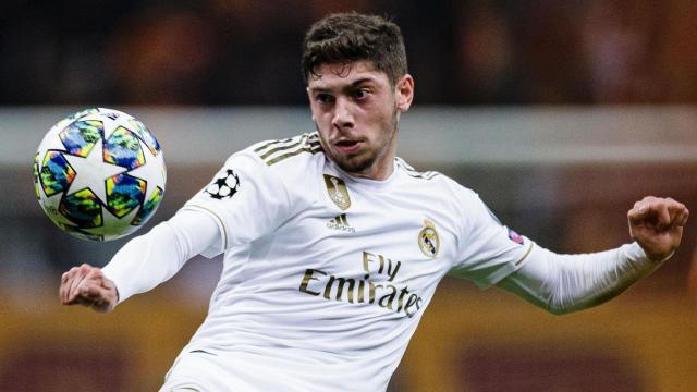 Fede Valverde, durante un partido de la Champions