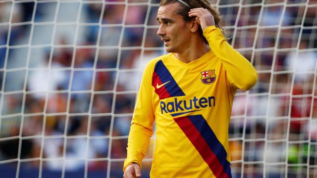 Griezmann, en un momento del partido entre el Levante y el Eibar