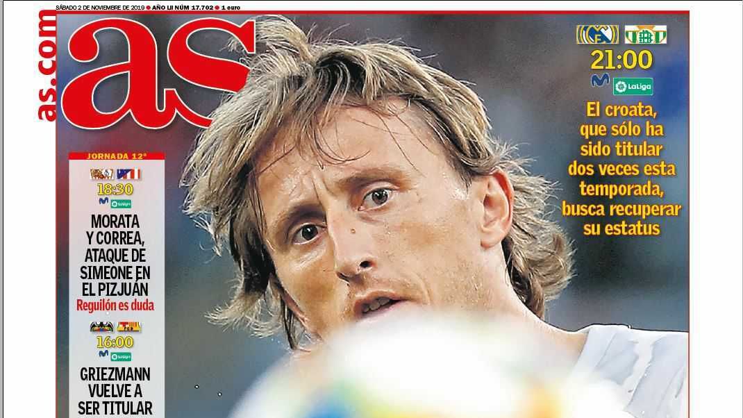 Portada del diario AS (02/10/2019)