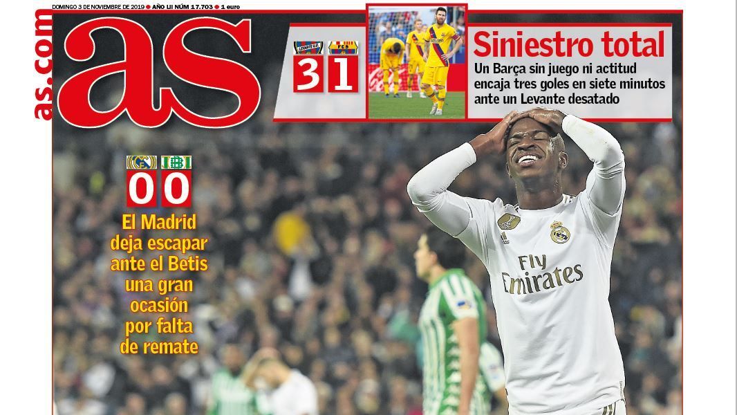 Portada diario AS (03:11:2019)