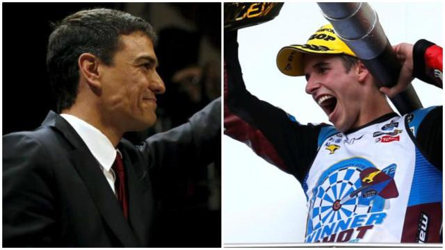 Pedro Sánchez y Álex Márquez.