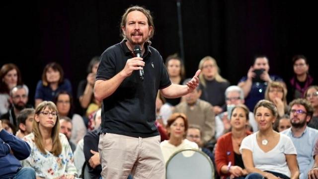 Pablo Iglesias, de mitin en la Coruña.