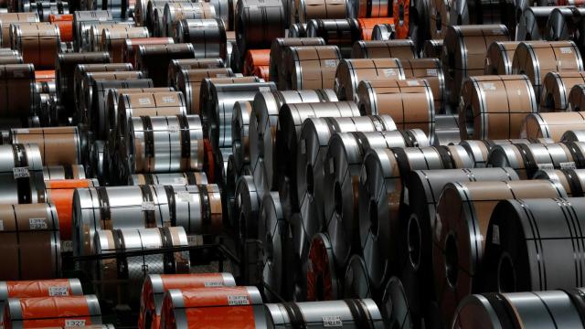 FILE PHOTO: Metal coils are seen at ArcelorMittal steel plant in Ghent
