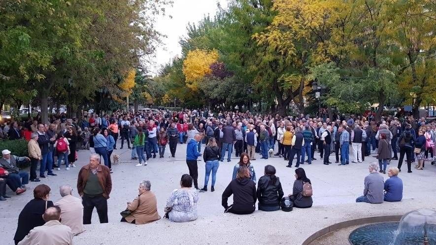 Una imagen de la protesta de la pasada semana en la localidad ciudadrealeña de Puertollano
