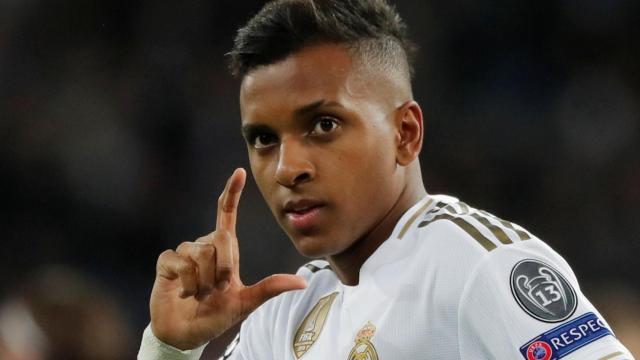 Rodrygo Goes celebra uno de sus goles al Galatasaray