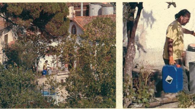 Uno de los arrestados realizando pruebas con explosivos, captado por la Guardia Civil en una de sus vigilancias.