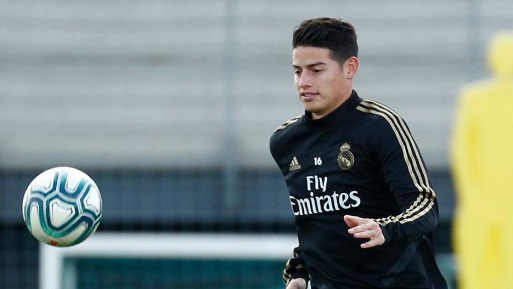 James Rodríguez entrena en Valdebebas