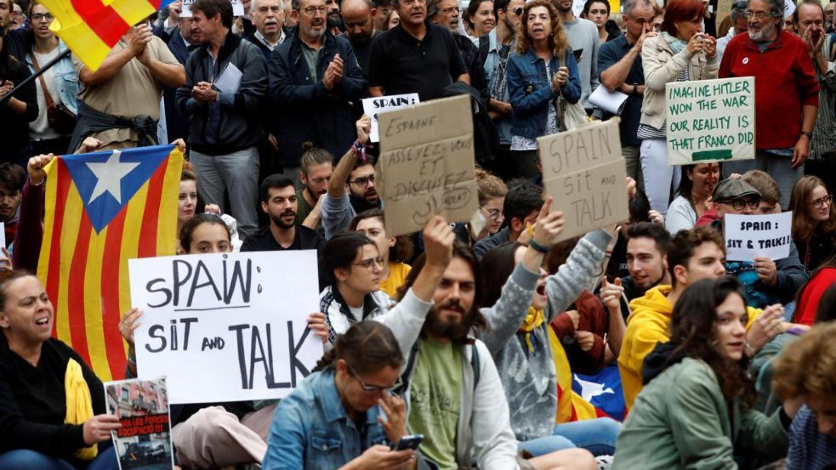 Concentración convocada por Tsunami Democràtic