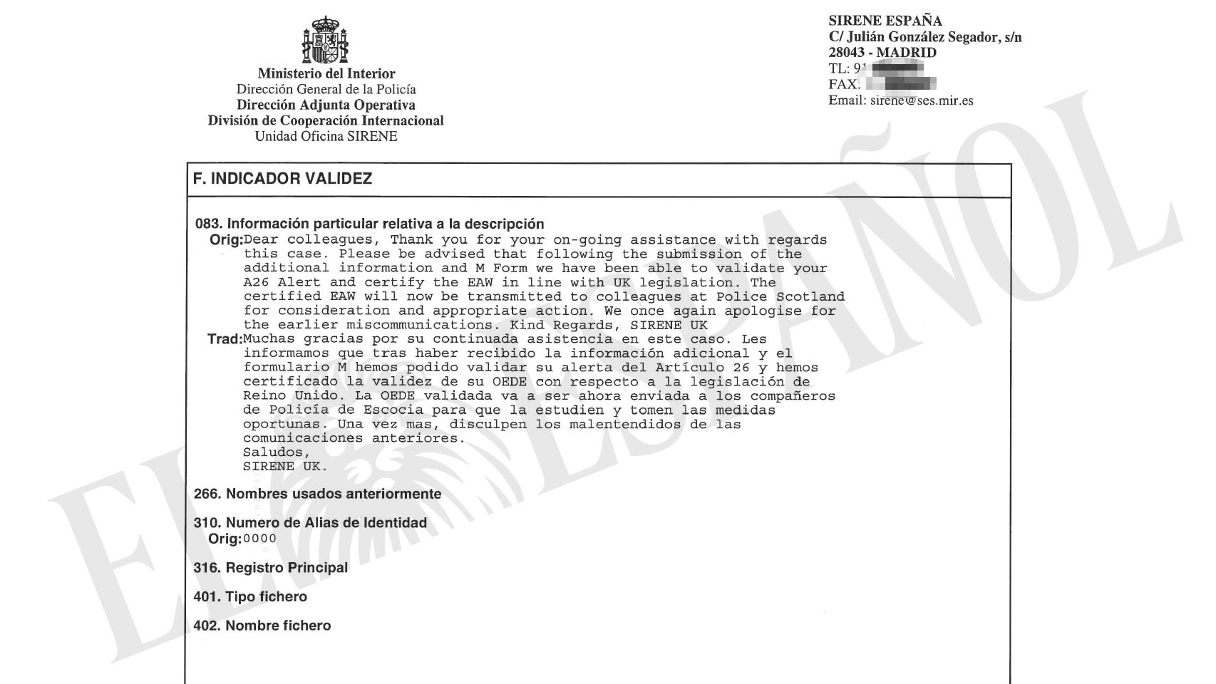 Último documento de las autoridades británicas sobre la euroorden contra Ponsatí