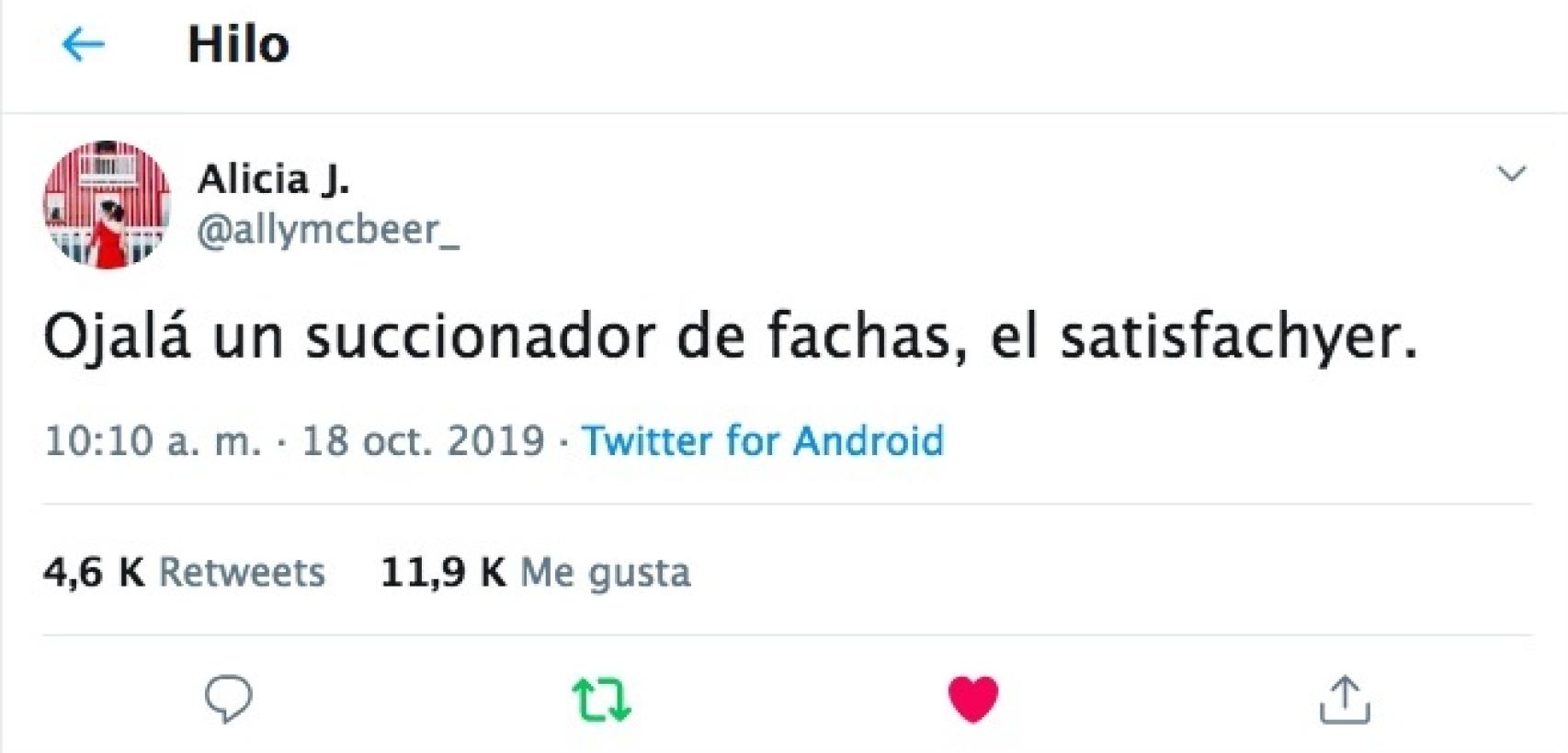 Uno de los mejores tuits sobre Satisfyer y política.