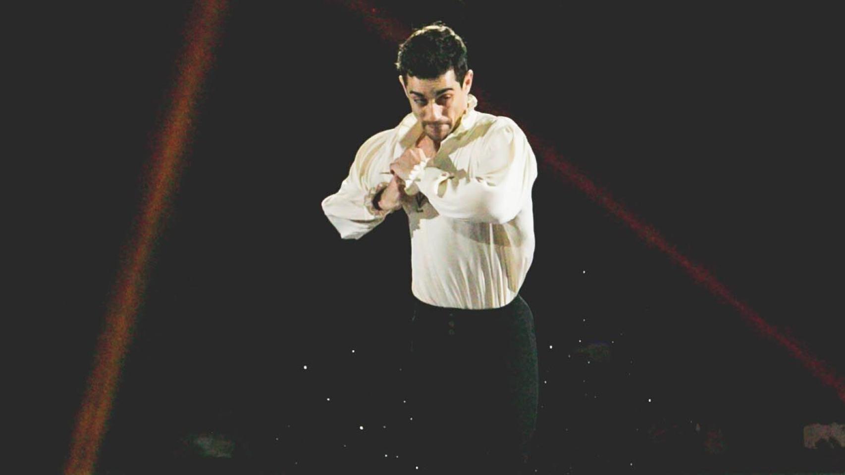 Javier Fernández, durante su espectáculo