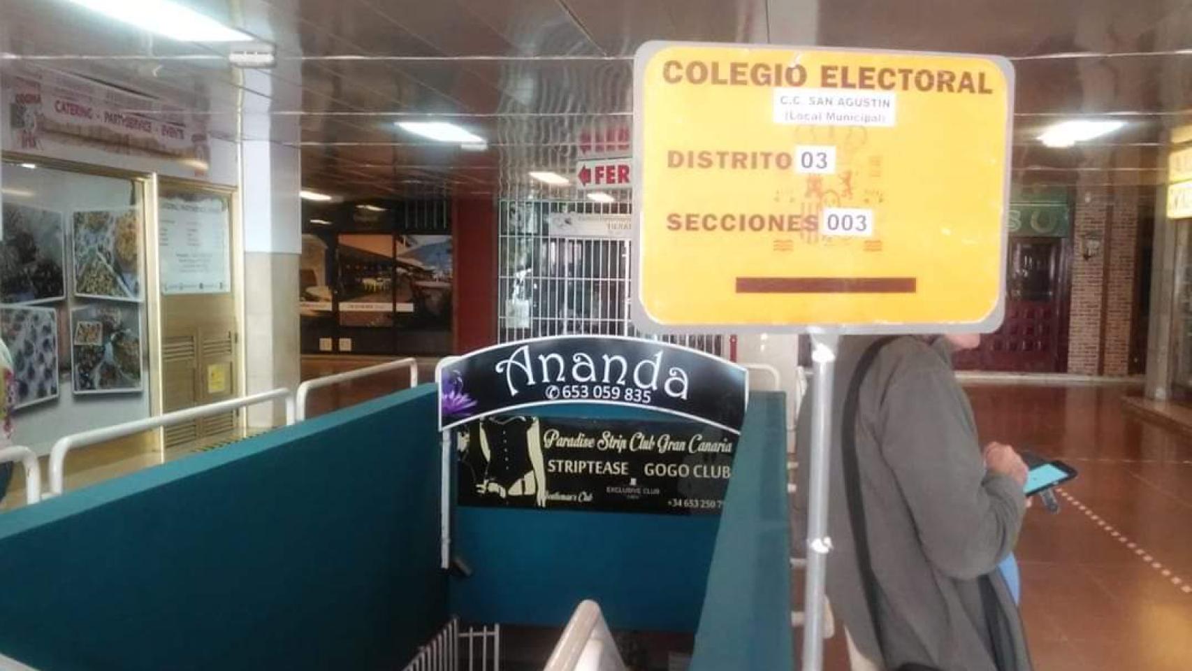 La urna más caliente estuvo en el Club Ananda, el club de striptease en el votaron los canarios
