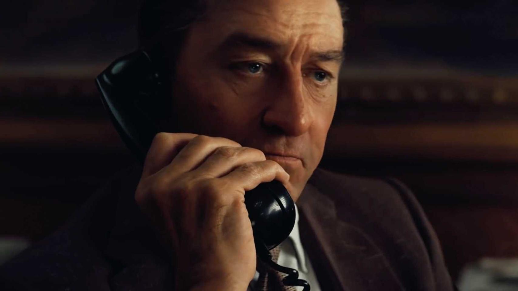 De Niro rejuvenecido en el tráiler de El irlandés.