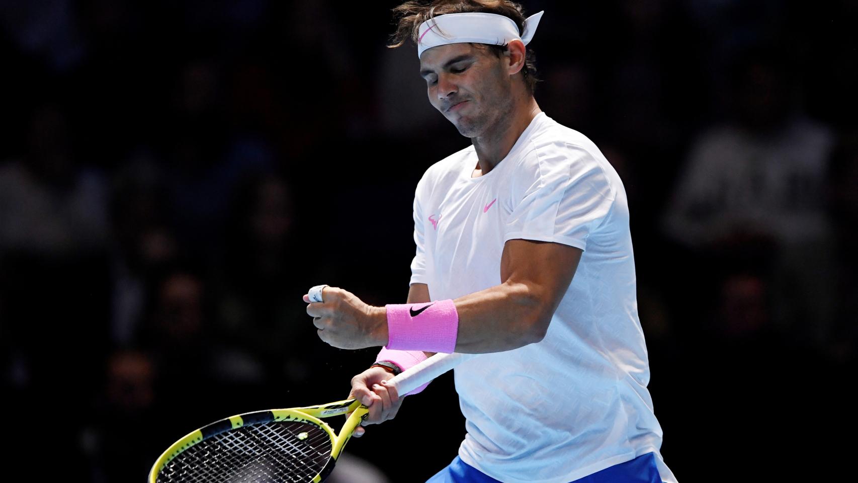 Nadal, durante el partido con Zverev.
