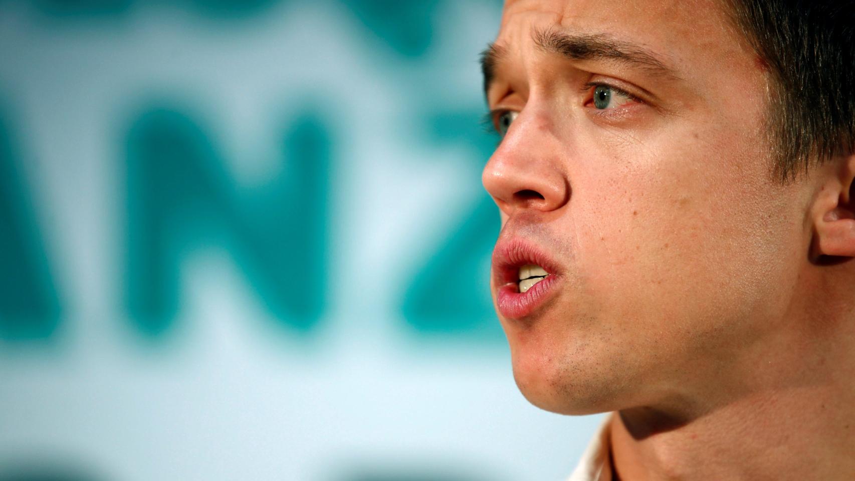 Íñigo Errejón, en la sede de Más País para la noche electoral del 10-N.