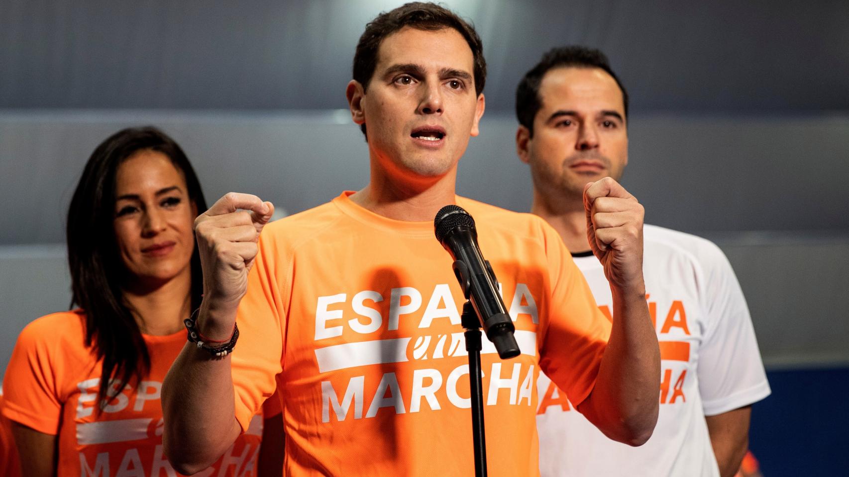 Villacís, Rivera y Aguado en uno de los últimos actos de la campaña del 10-N