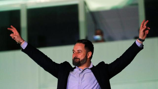 Santiago Abascal celebra los resultados del 10-N en la sede de Vox