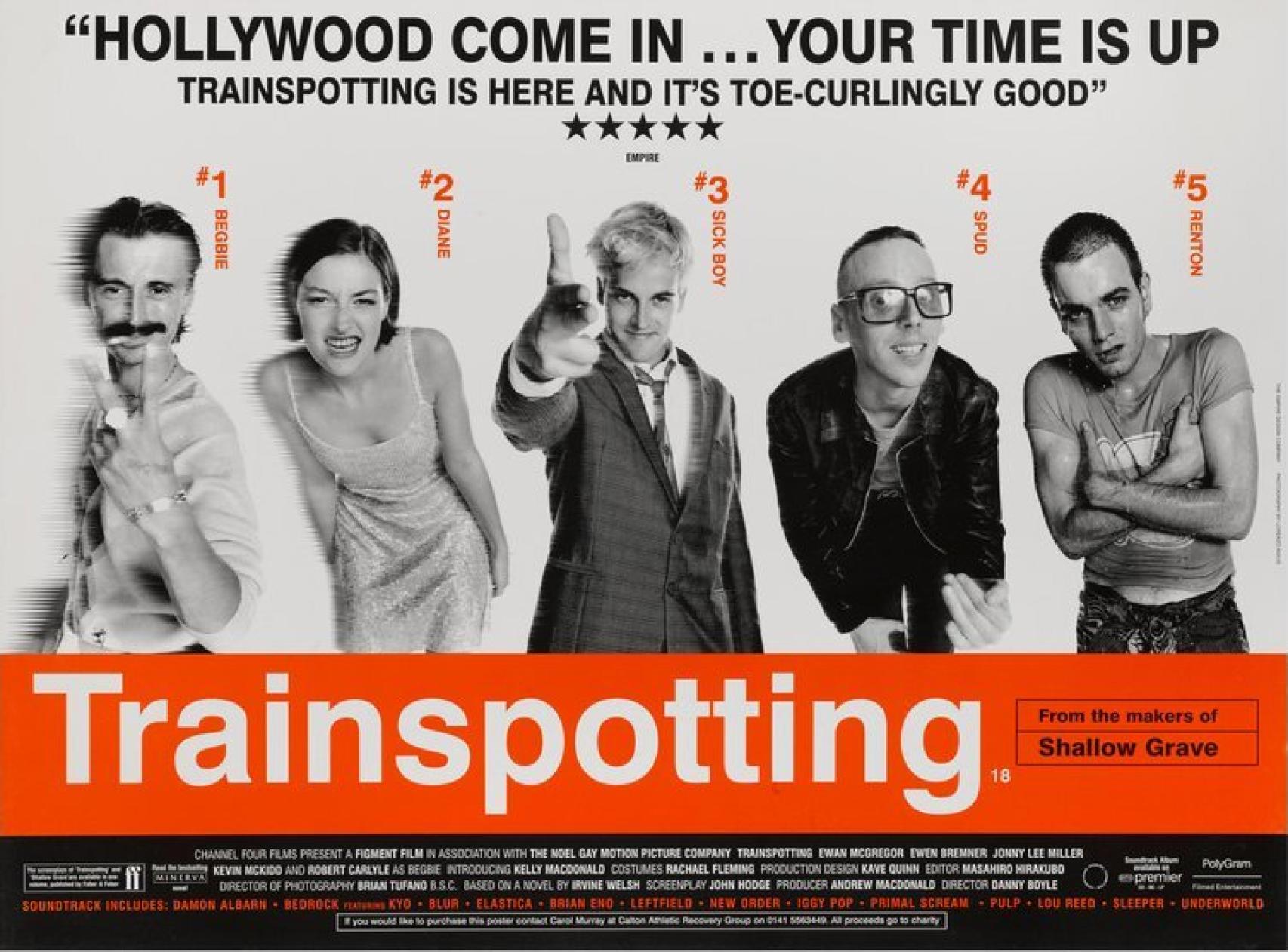Póster de 'Trainspotting'.
