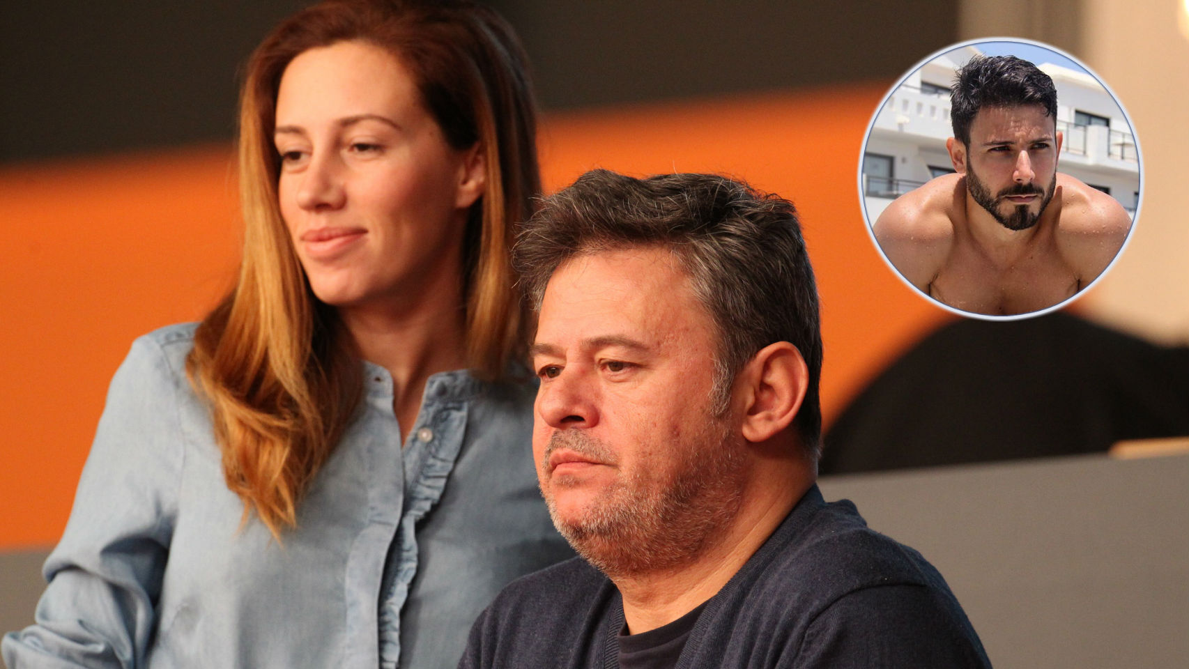 La ex pareja y el joven entrenador, en un montaje de JALEOS