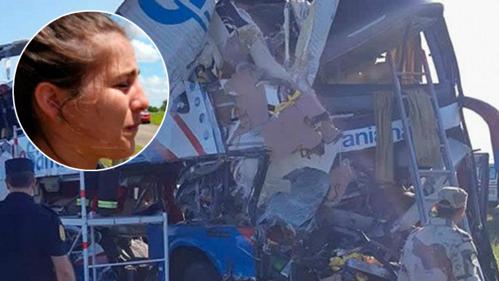 La familia de Asunción tuvo un accidente cuando volvían en autobús.