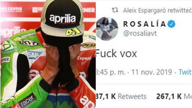 Aleix Espargaró y el tuit de Rosalía